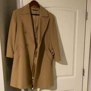 Sisley camel wool coat. Used